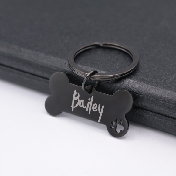 Personalized Bone Pet Tag,Engraved Pet's Name Tag and QR Code Powered By ScanKee - Picture 8 of 11
